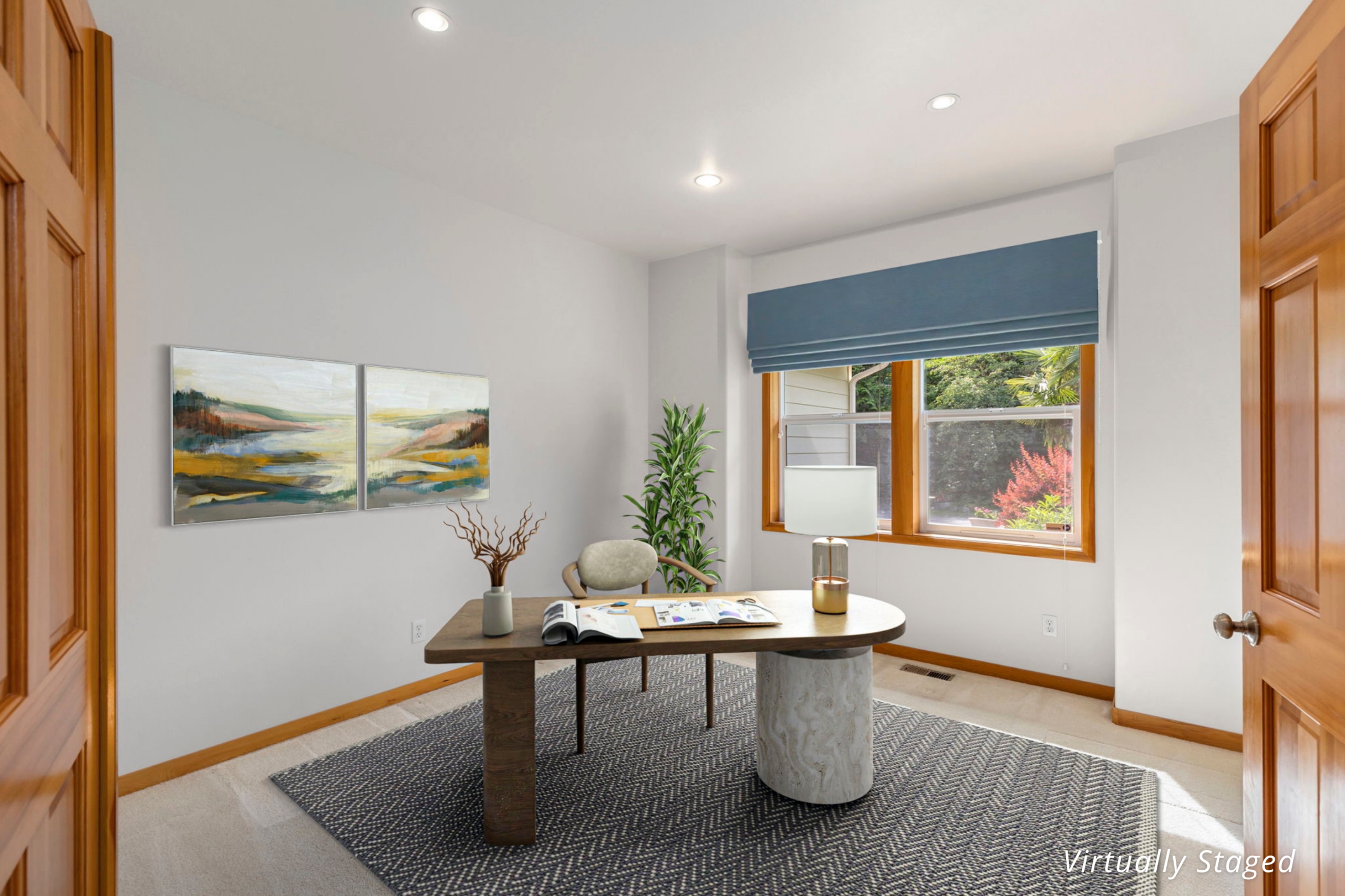 Virtually Staged bedroom _ office 2
