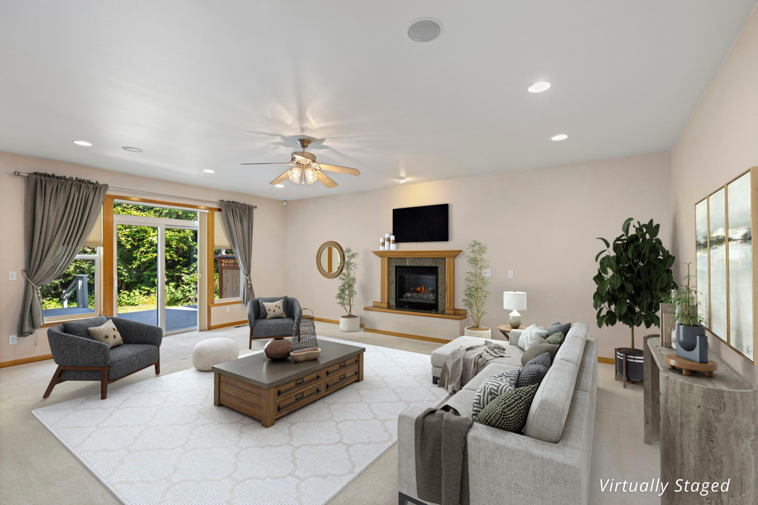 Virtually Staged living room
