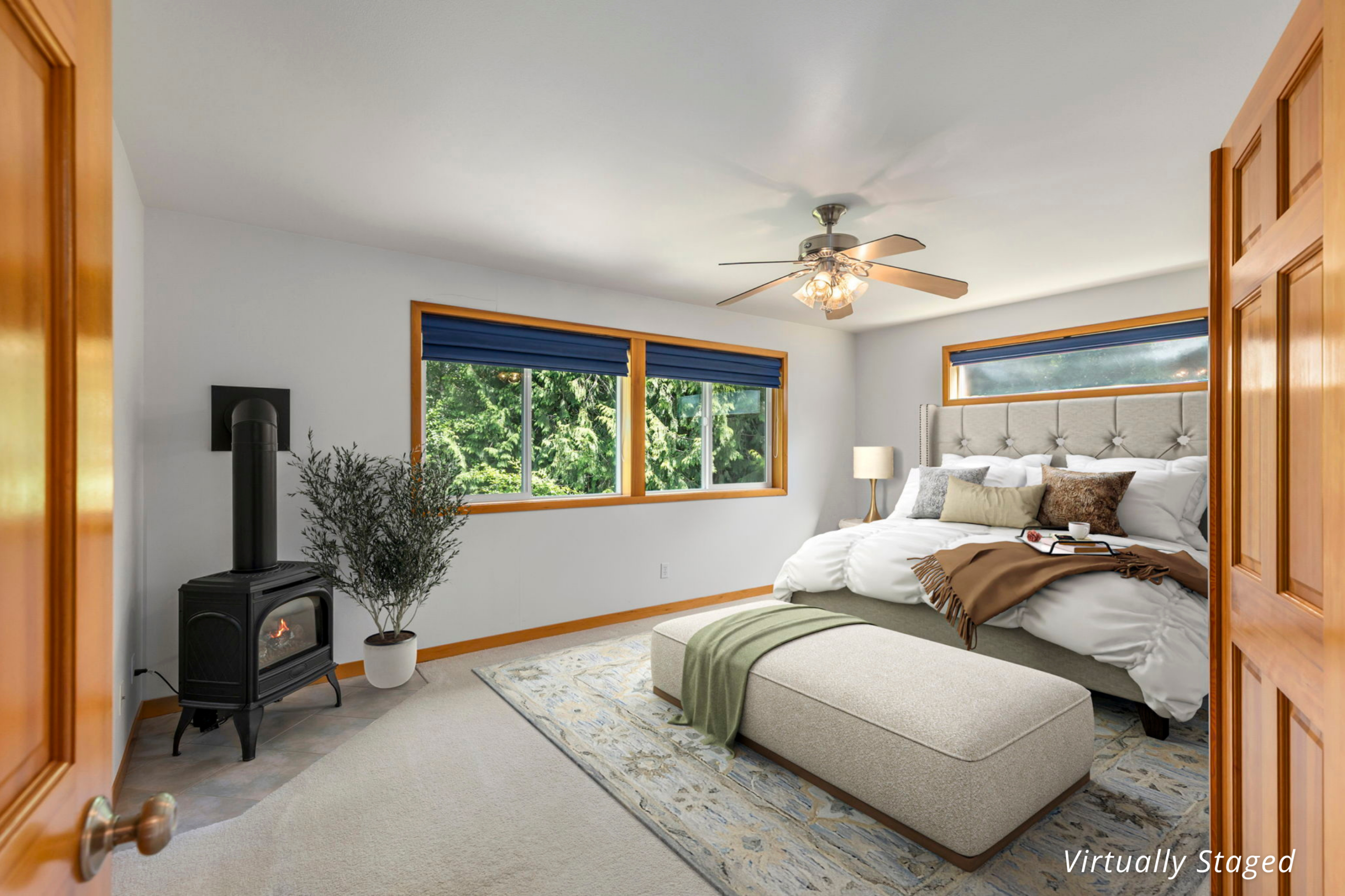 Virtually Staged primary bedroom